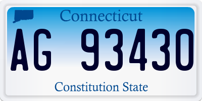 CT license plate AG93430