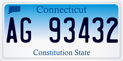 CT license plate AG93432