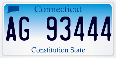 CT license plate AG93444