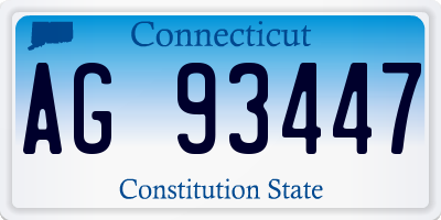CT license plate AG93447