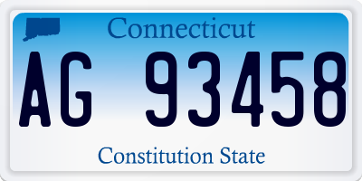 CT license plate AG93458