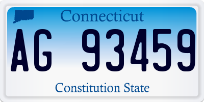 CT license plate AG93459