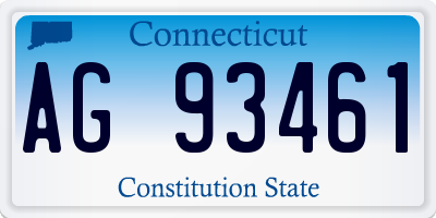 CT license plate AG93461
