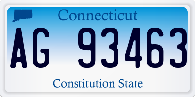 CT license plate AG93463