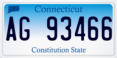 CT license plate AG93466
