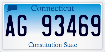 CT license plate AG93469