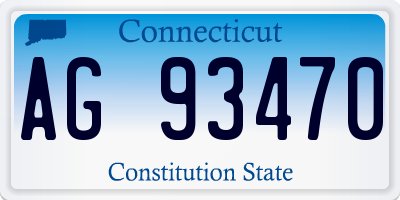 CT license plate AG93470