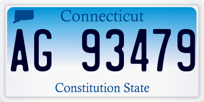 CT license plate AG93479