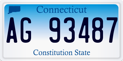 CT license plate AG93487