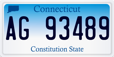 CT license plate AG93489