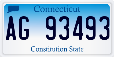CT license plate AG93493