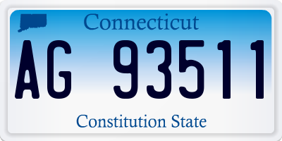 CT license plate AG93511