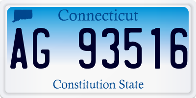 CT license plate AG93516