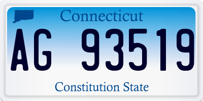 CT license plate AG93519