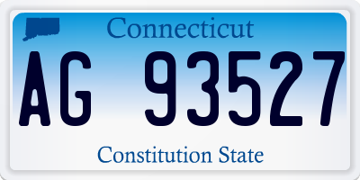 CT license plate AG93527
