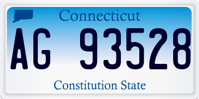 CT license plate AG93528