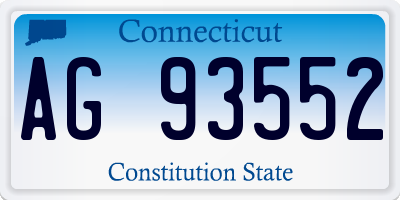 CT license plate AG93552