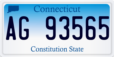 CT license plate AG93565