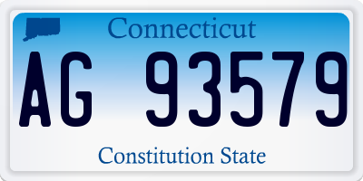 CT license plate AG93579