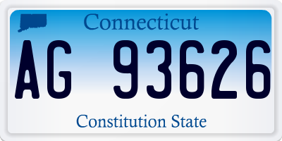 CT license plate AG93626