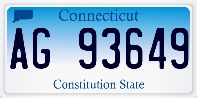 CT license plate AG93649