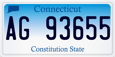 CT license plate AG93655