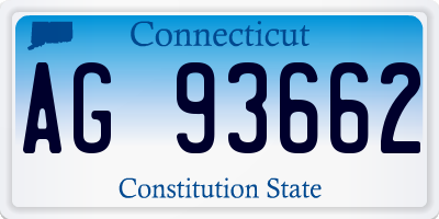 CT license plate AG93662