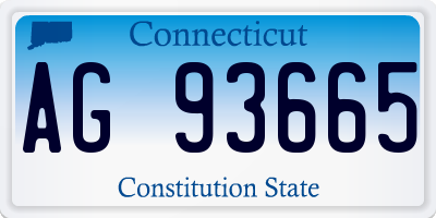 CT license plate AG93665