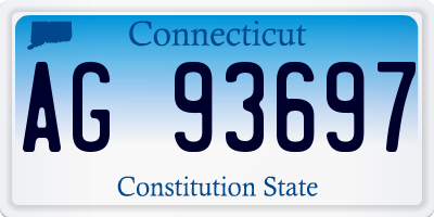 CT license plate AG93697