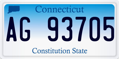 CT license plate AG93705