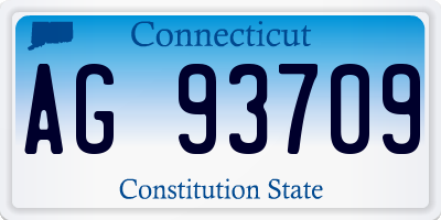 CT license plate AG93709