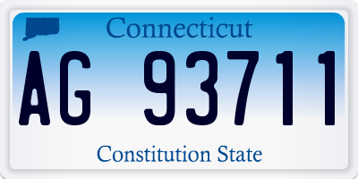 CT license plate AG93711
