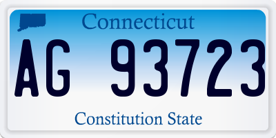 CT license plate AG93723