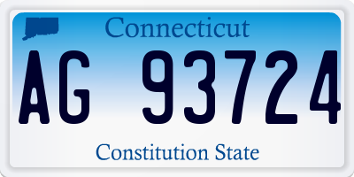 CT license plate AG93724