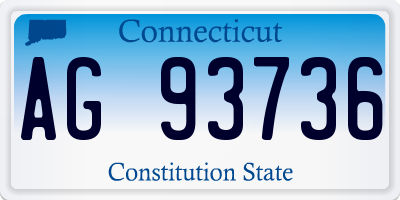 CT license plate AG93736