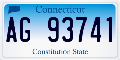 CT license plate AG93741