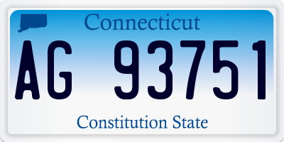 CT license plate AG93751