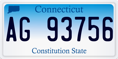CT license plate AG93756