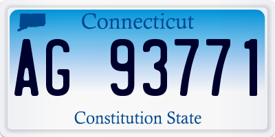 CT license plate AG93771