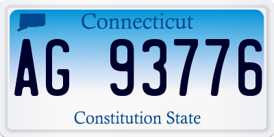 CT license plate AG93776