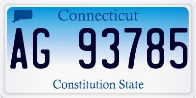 CT license plate AG93785