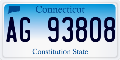 CT license plate AG93808