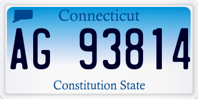 CT license plate AG93814