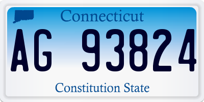 CT license plate AG93824