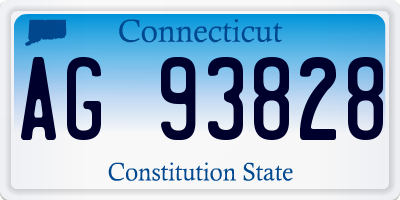 CT license plate AG93828