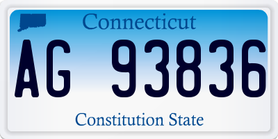 CT license plate AG93836