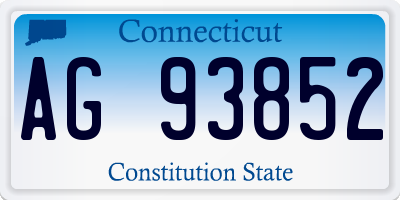 CT license plate AG93852