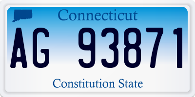 CT license plate AG93871