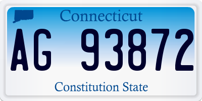 CT license plate AG93872