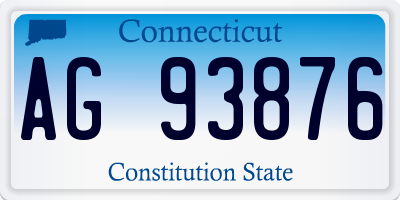 CT license plate AG93876